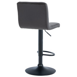 Tabouret de bar Pérou, velours noir noir