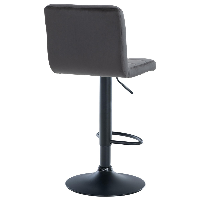 Taburete de bar Peru en terciopelo Negro,Negro