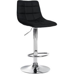 Tabouret de bar Jerry, similicuir, chromé noir