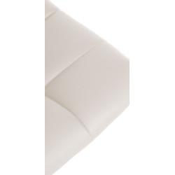 Taburete de bar Jerry en piel sintйtico Blanco,Cromado