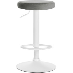 Lot de 2 tabourets de bar Ponte velours blanc