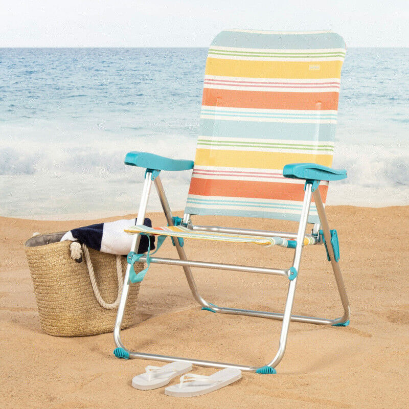 Chaise de Plage Aktive 48 x 95 x 65 cm (4 Unités)