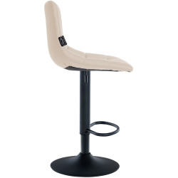 Sgabello Jerry in similpelle crema,nero