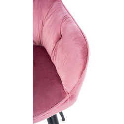 Chaise visiteur Cassis velours | rose