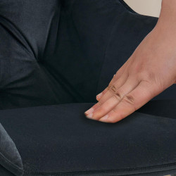 Chaise visiteur Cassis velours | noir