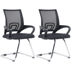 Lot de 2 chaises visiteurs Eureka | noir