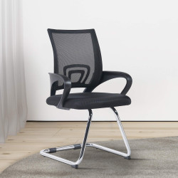 Lot de 2 chaises visiteurs Eureka | noir