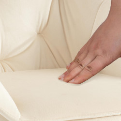 Chaise visiteur Cassis velours | crème
