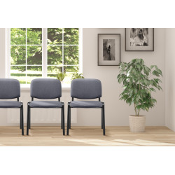 Chaise visiteur Ken en tissu | gris