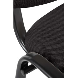 Chaise visiteur Ken en tissu | noir