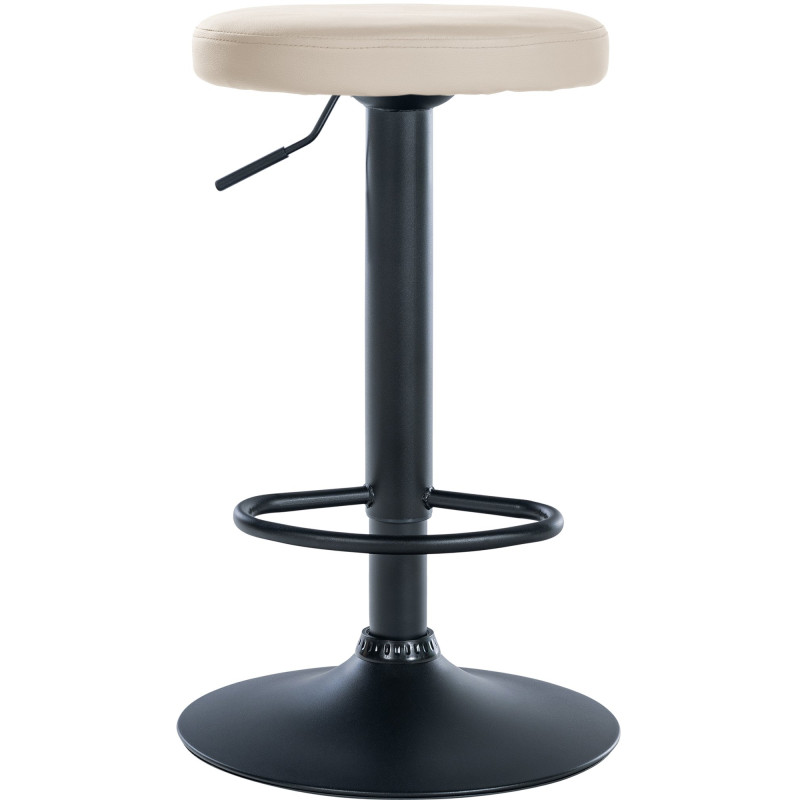 Lot de 2 tabourets de bar Ponte simili cuir noir