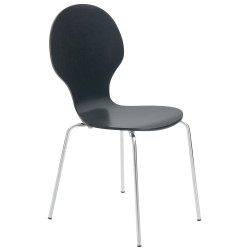Chaise visiteur Diego | noir
