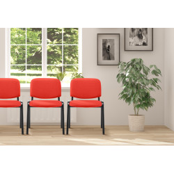 Chaise visiteur Ken en tissu | rouge