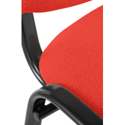 Chaise visiteur Ken en tissu | rouge