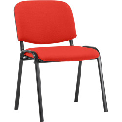 Chaise visiteur Ken en tissu | rouge