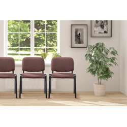 Chaise visiteur Ken en tissu | brun