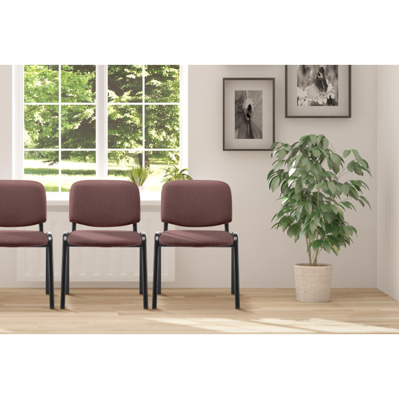 Chaise visiteur Ken en tissu | brun