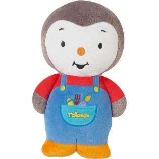 Peluche - JEMINI - T'CHOUPI - 25cm - Mixte - Bleu, rouge, jaune, blanc et gris