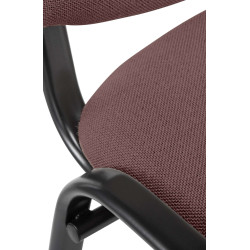 Chaise visiteur Ken en tissu | brun