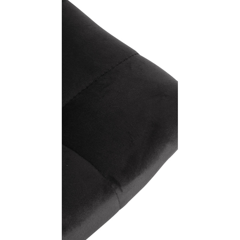 Taburete de bar Jerry en terciopelo Negro,Negro