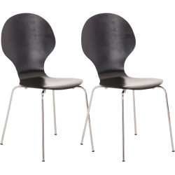 Lot de 2 chaises visiteurs Diego | noir