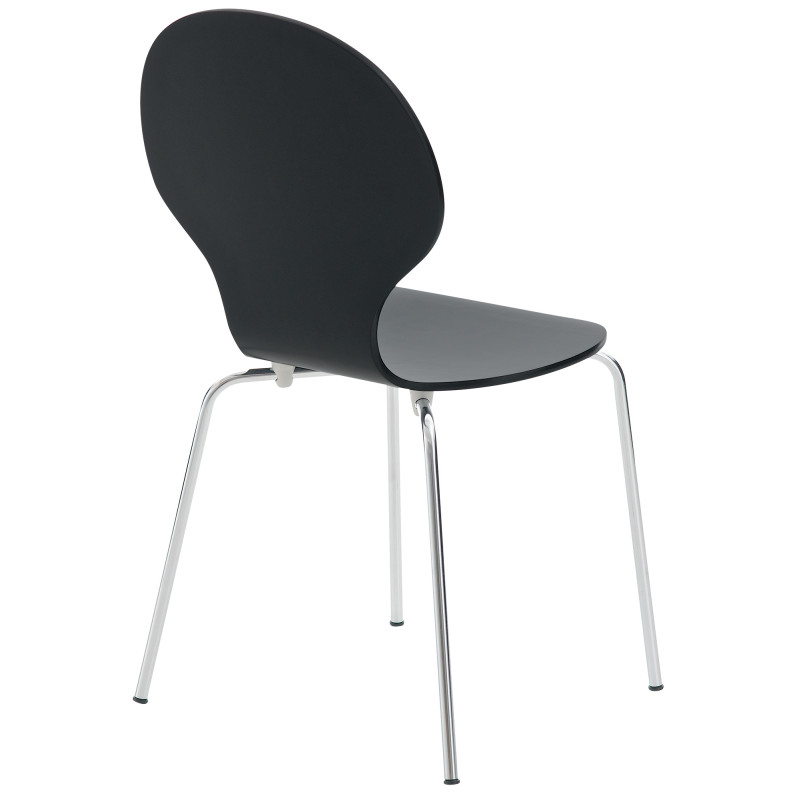 Lot de 2 chaises visiteurs Diego | noir