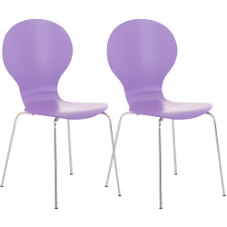 Lot de 2 chaises visiteurs Diego | violet