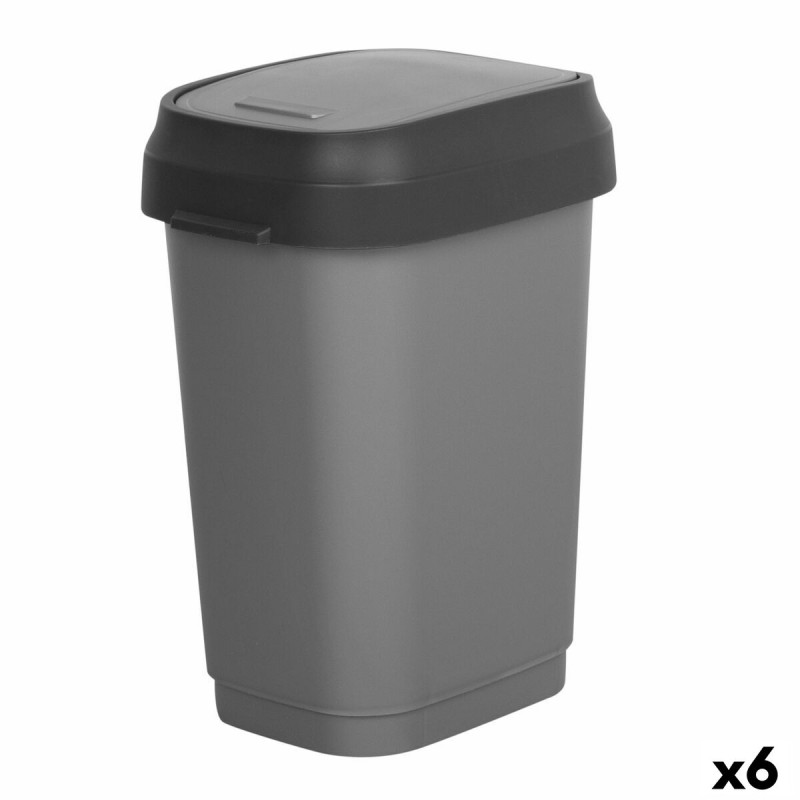 Poubelle Curver Gris foncé Plastique 35 L (6 Unités)