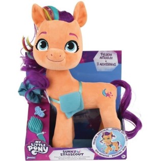 Jemini my little pony peluche sunny articulee +/- 30 cm avec 3 accessoires