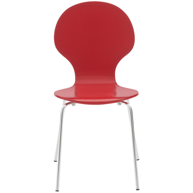 Ensemble de 4 chaises visiteurs Diego | rouge