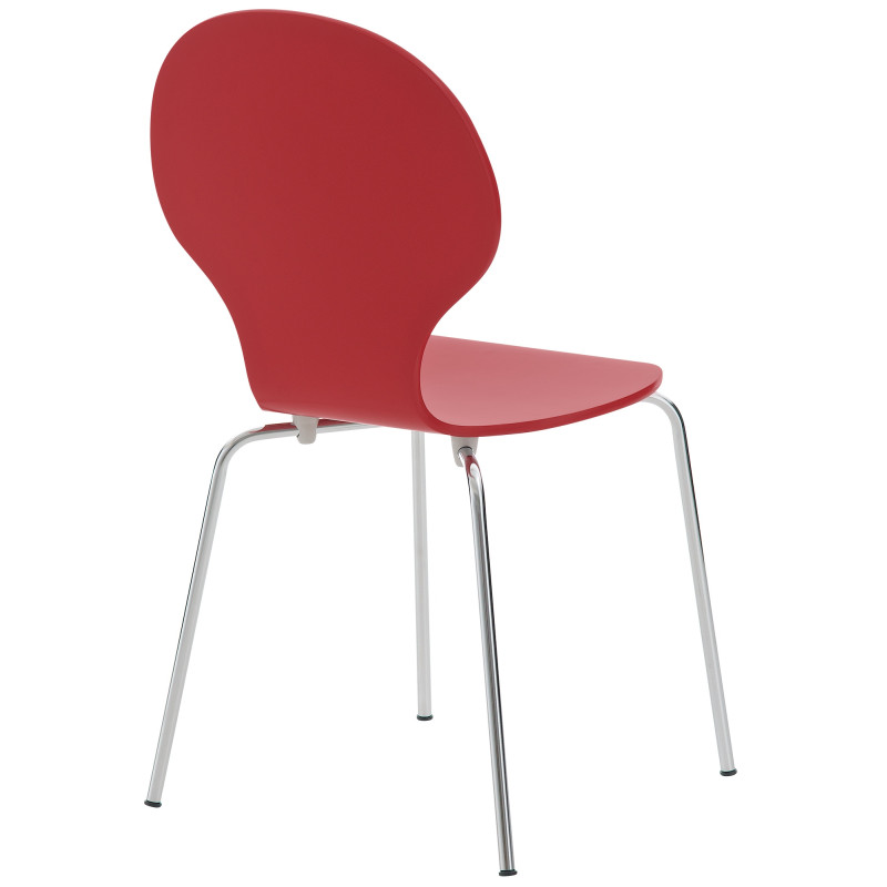 Ensemble de 4 chaises visiteurs Diego | rouge