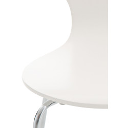 Ensemble de 4 chaises visiteurs Diego | blanc