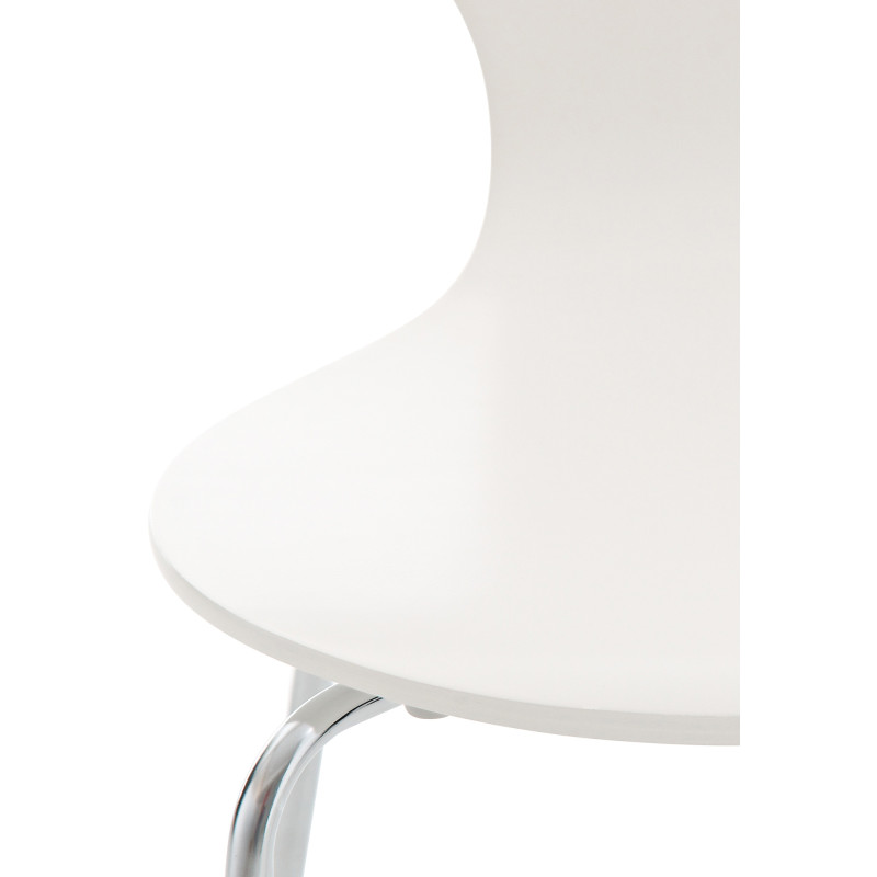 Ensemble de 4 chaises visiteurs Diego | blanc