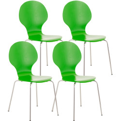 Ensemble de 4 chaises visiteurs Diego | vert