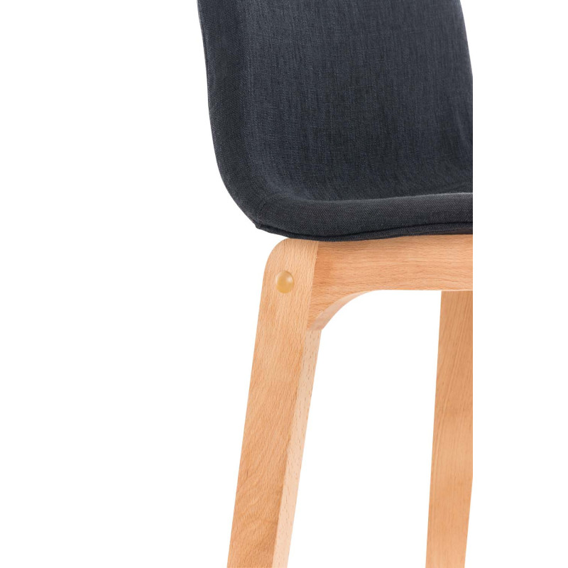 Tabouret de bar Hoover tissu Natura noir