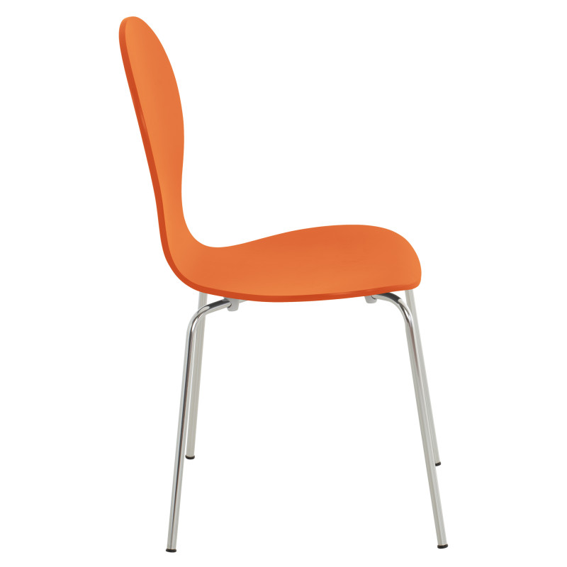 Ensemble de 4 chaises visiteurs Diego | orange