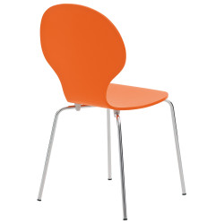 Ensemble de 4 chaises visiteurs Diego | orange