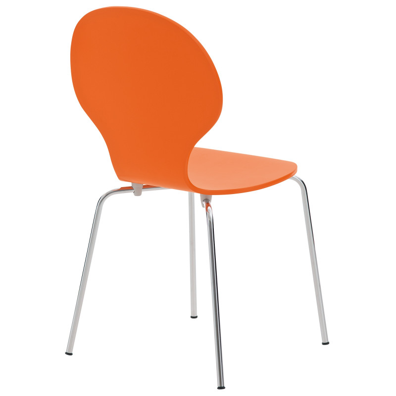 Ensemble de 4 chaises visiteurs Diego | orange