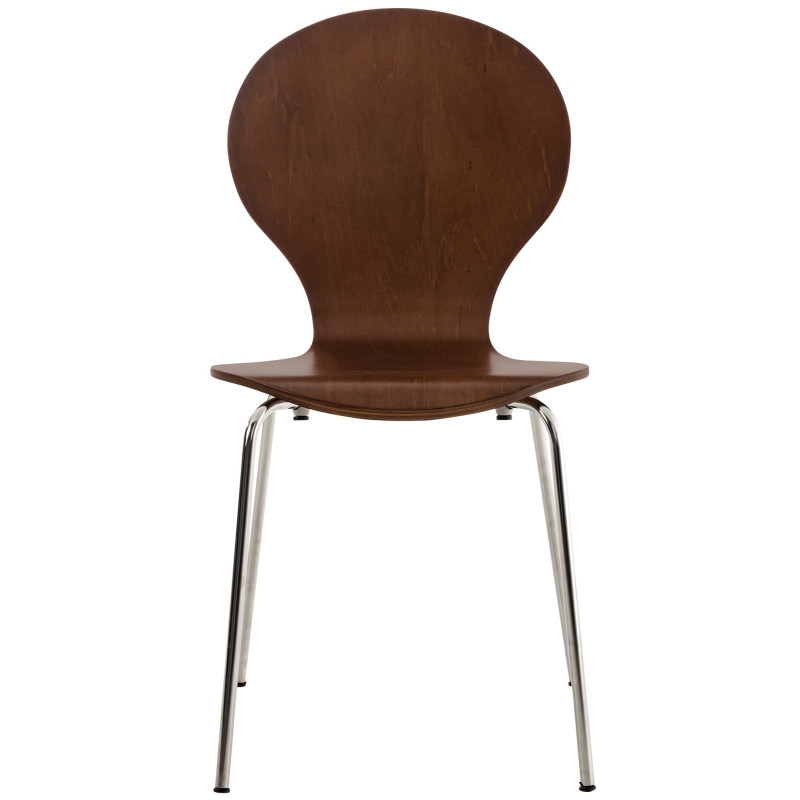 Ensemble de 4 chaises visiteurs Diego | brun