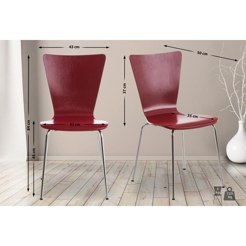 Chaise visiteur Aaron | rouge