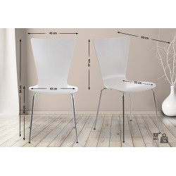 Chaise visiteur Aaron | blanc