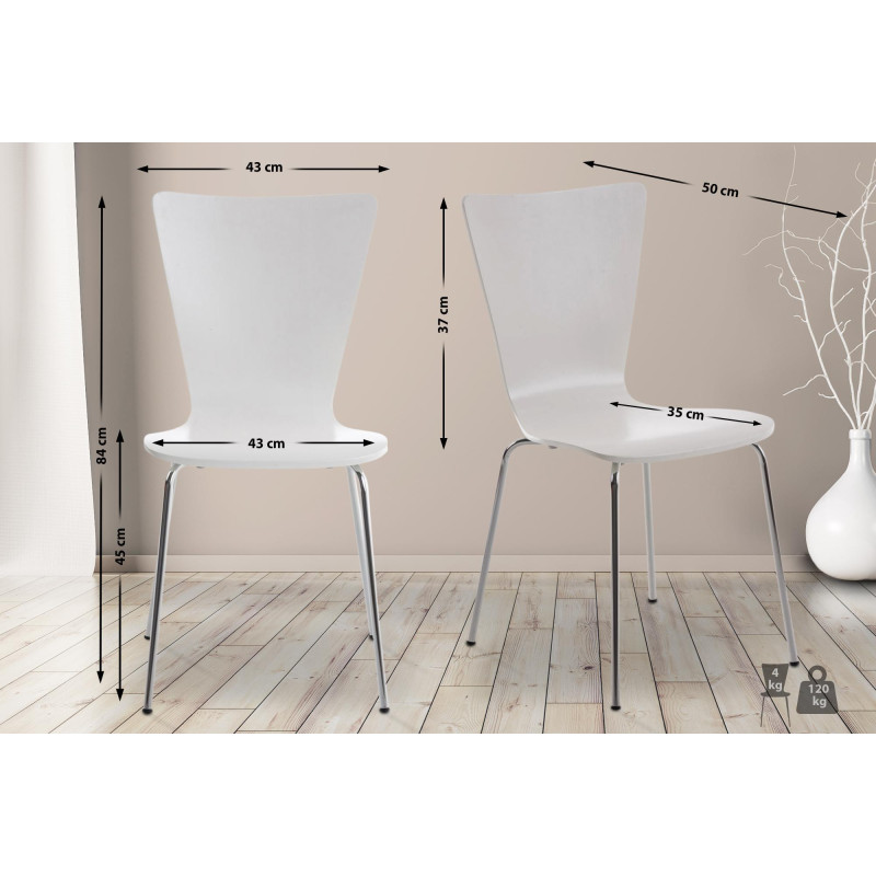 Chaise visiteur Aaron | blanc