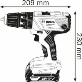 Perceuse a Percussion BOSCH PROFESSIONAL GSB 18V- 21 + 2 batteries 2,0Ah + chargeur GAL 1820 LC