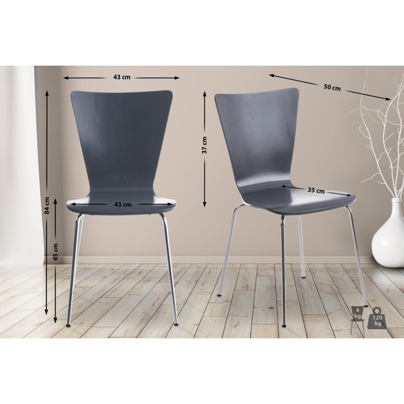 Chaise visiteur Aaron | gris