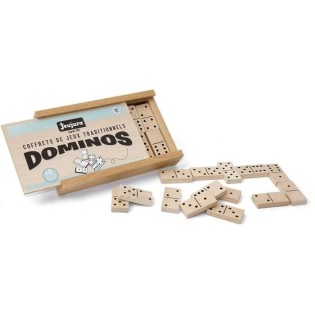 JEUJURA - Jeu de Dominos en Bois - Coffret en Bois - Garçon et Fille - A partir de 3 ans