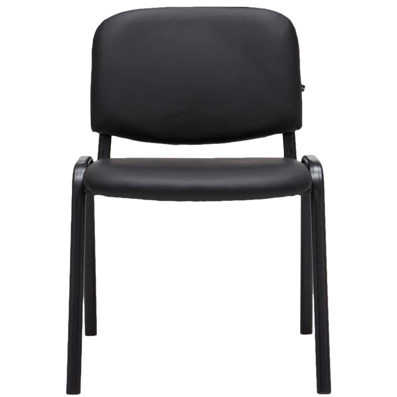 Chaise visiteur Ken en cuir artificiel | noir