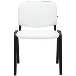 Chaise visiteur Ken en cuir artificiel | blanc