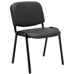 Chaise visiteur Ken en cuir artificiel | gris