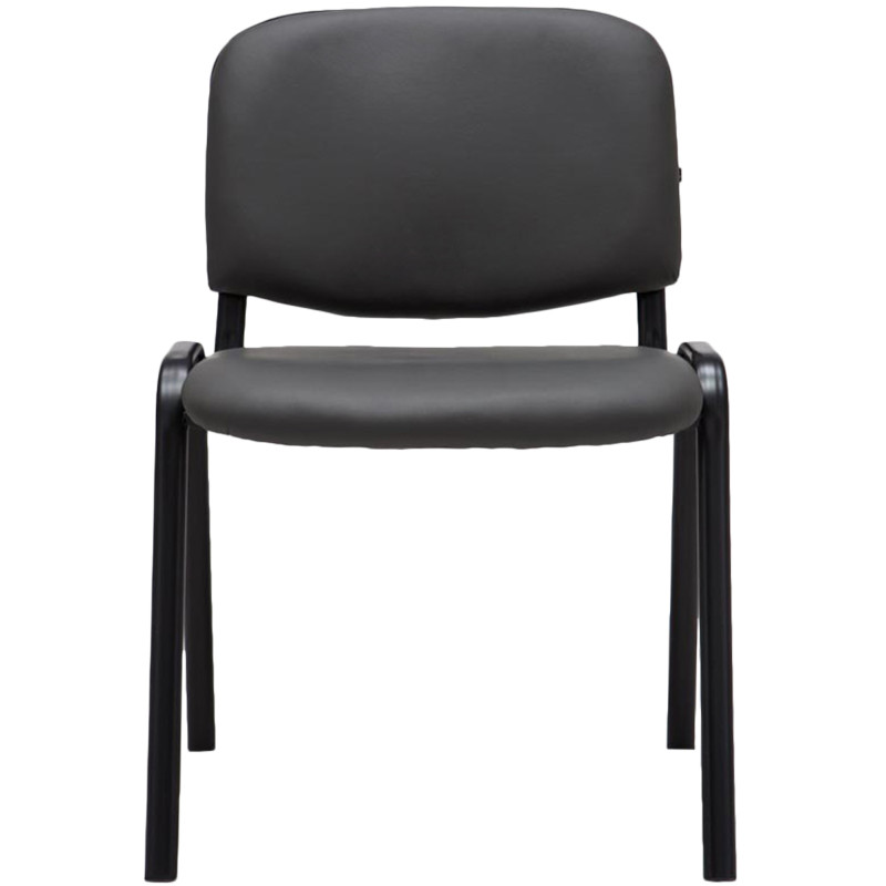 Chaise visiteur Ken en cuir artificiel | gris