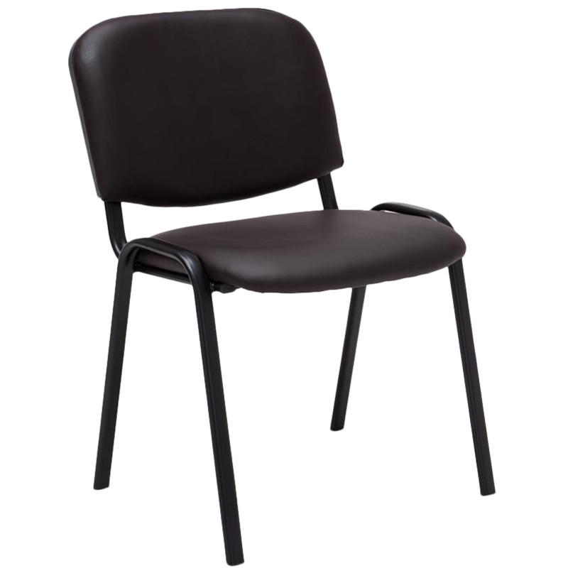 Chaise visiteur Ken en cuir artificiel | brun